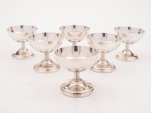 Set of 6 Cunard Steamship Co Ltd Dessert Dishes Circa 1920