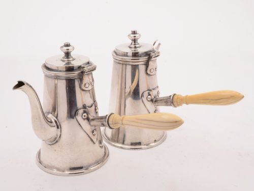 Pair of Cafe Au Lait Pots Circa 1900