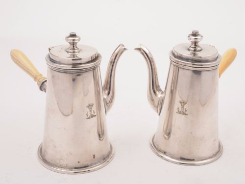 Pair of Cafe Au Lait Pots Circa 1900