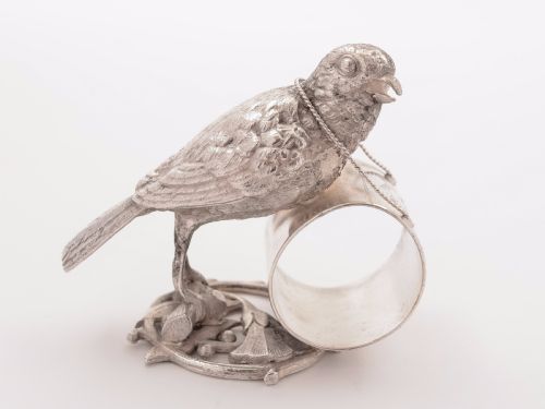Silver Plated Novelty Bird Napkin Ring Circa 1900
