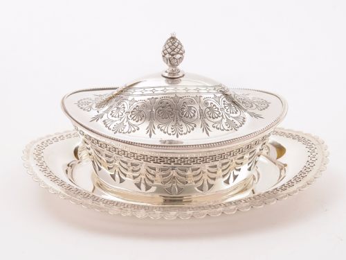 Victorian Silver Plated Butter Dish Circa 1890