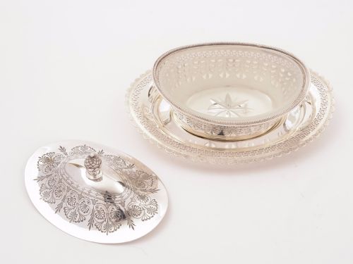 Victorian Silver Plated Butter Dish Circa 1890