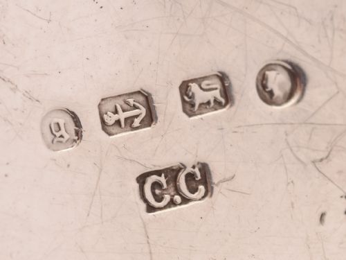 Victorian Silver Scotch Whiskey Decanter Label Birmingham 1881