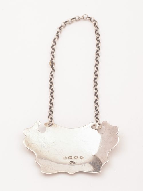 Victorian Silver Scotch Whiskey Decanter Label Birmingham 1881