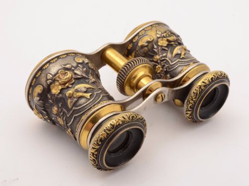 Edwardian Pair of Brass Opera Glasses Circa 1905