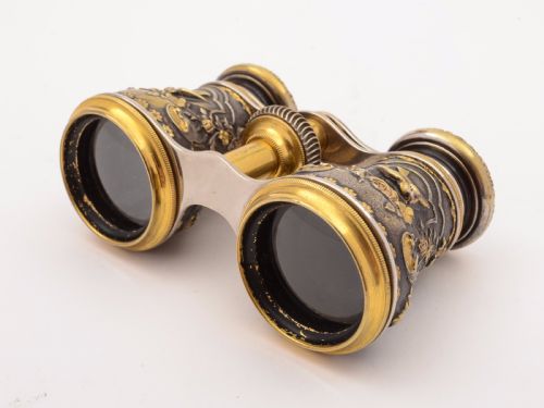 Edwardian Pair of Brass Opera Glasses Circa 1905