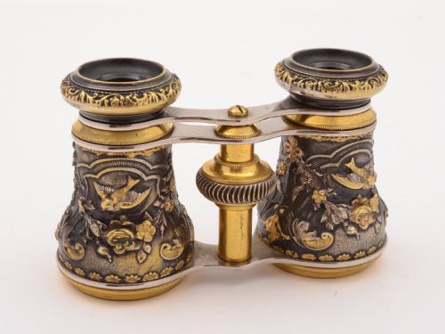 Edwardian Pair of Brass Opera Glasses Circa 1905