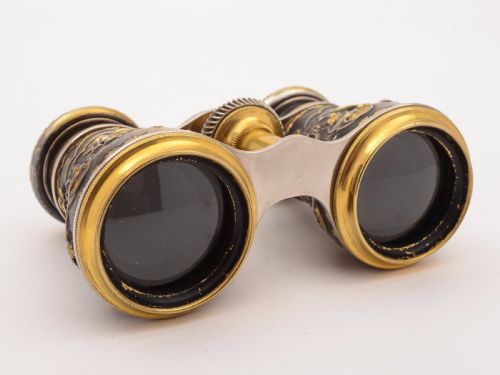 Edwardian Pair of Brass Opera Glasses Circa 1905