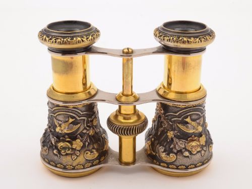 Edwardian Pair of Brass Opera Glasses Circa 1905