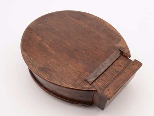 Victorian Oak and Brass Cribbage Board Circa 1890