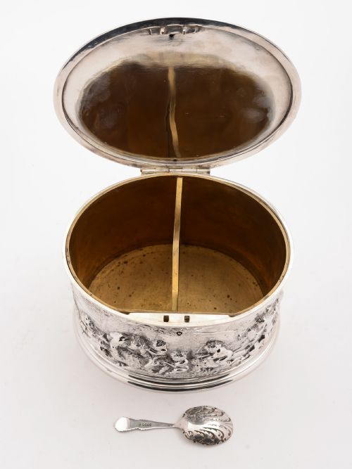 Grand Victorian Silver Plated Tea Caddy Circa 1870