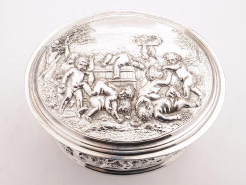 Grand Victorian Silver Plated Tea Caddy Circa 1870