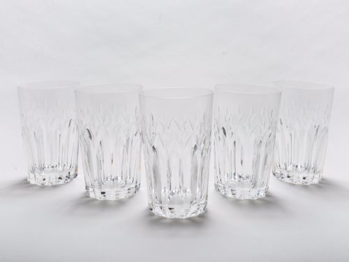 Set of 5 Three Quarter Pint Cut Glass Tumblers Circa 1910