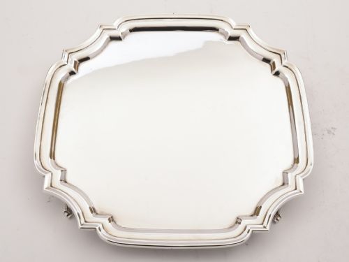Art Deco Silver Plated Salver Circa 1930