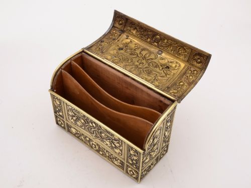 Art Nouveau Brass Document Box Circa 1900