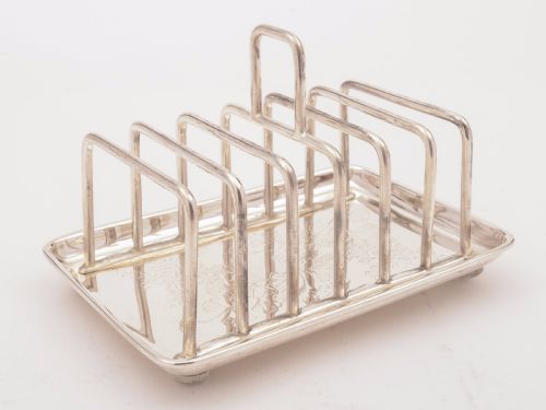 Victorian Silver Plated Toast Rack May 1881