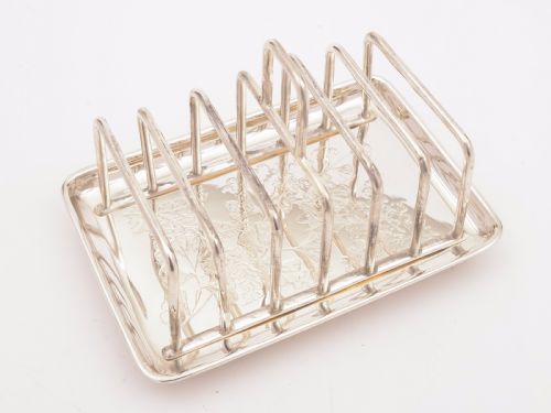 Victorian Silver Plated Toast Rack May 1881