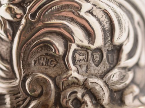 Victorian Green Glass and Silver Topped Decanter London 1895