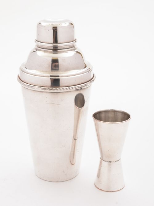 Art Deco Cocktail Shaker With Measure Circa 1930
