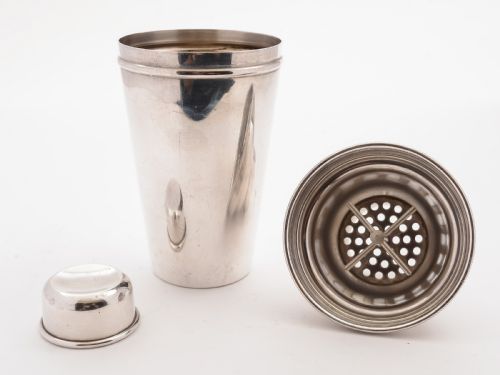 Art Deco Cocktail Shaker With Measure Circa 1930