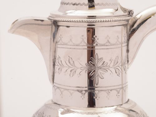 Victorian Cut Glass and Silver Plated Claret Jug Circa 1880