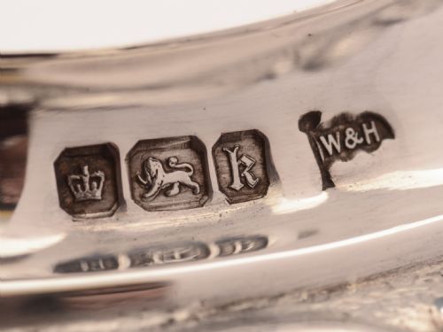 Cased Pair of Edwardian Silver Salts Sheffield 1902