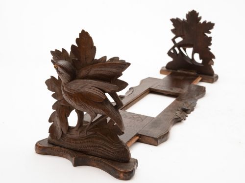 Black Forest Carved Book Rack Circa 1900