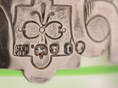 Victorian Glass and Silver Topped Jug London 1874