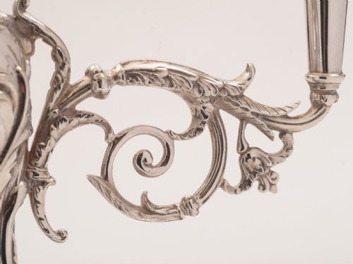 Silver Plated and Green Glass Eperne Circa 1905