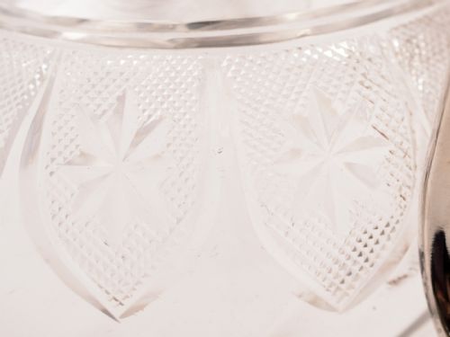 Victorian Glass and Silver Plated Claret Jug Circa 1890