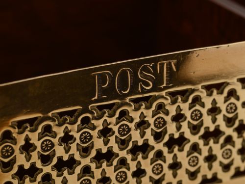 Victorian Oak and Brass Post Box Circa 1890