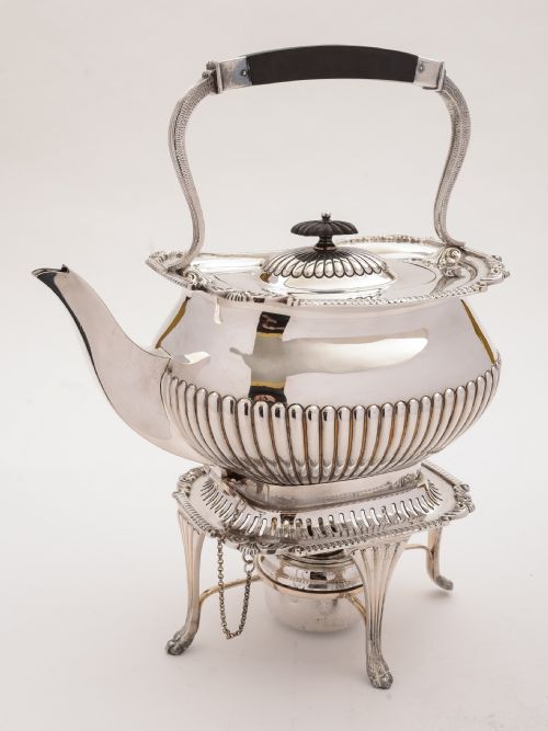 Edwardian Large Silver Plated Kettle on Stand Circa 1905