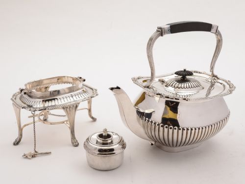 Edwardian Large Silver Plated Kettle on Stand Circa 1905