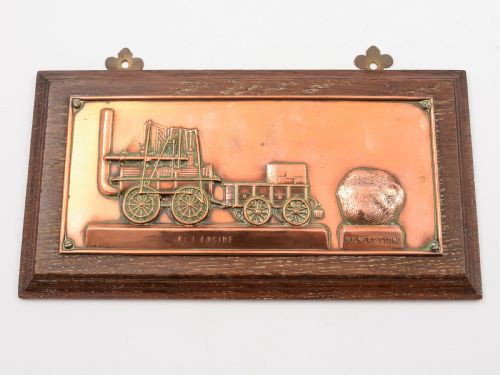 Copper Train Commemorative Plaque 1909