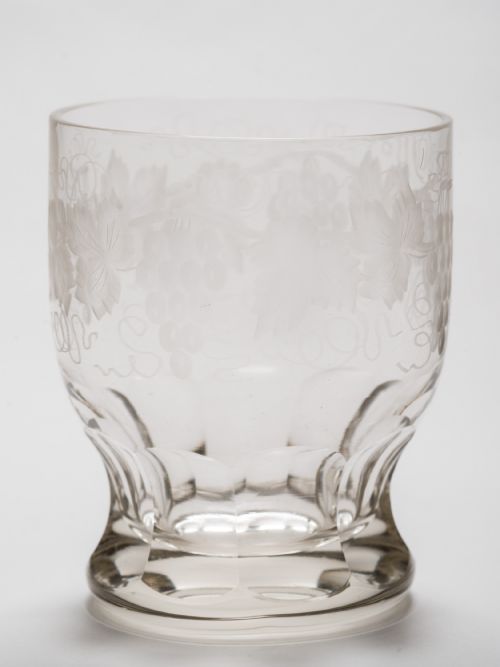 Set of 6 Etched Glass Tumblers Circa 1920