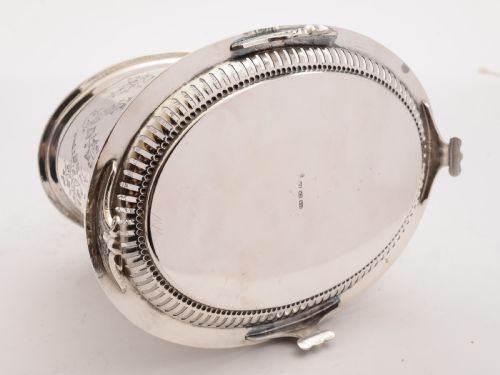 Victorian Oval Silver Plated Biscuit Box Circa 1890