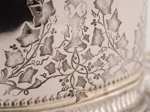 Victorian Oval Silver Plated Biscuit Box Circa 1890