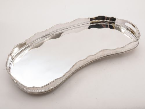 Edwardian Kidney Shaped Gallery Tray Circa 1905