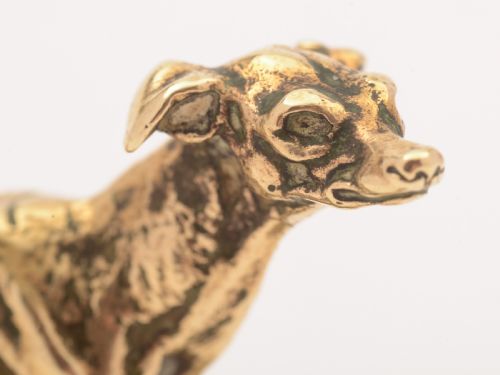 French Brass Greyhound Figure Circa 1900