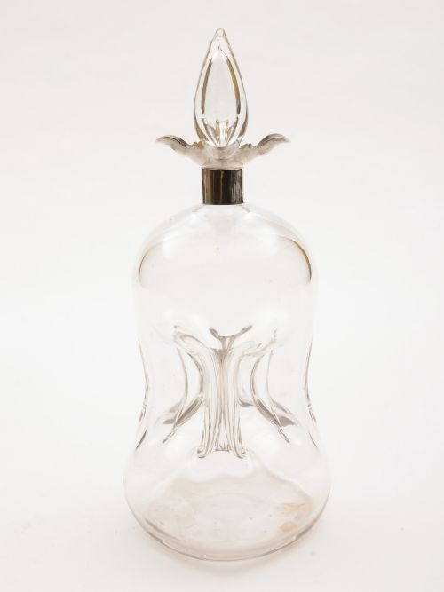 Edwardian Silver Topped Glug Glug Decanter Birmingham 1906