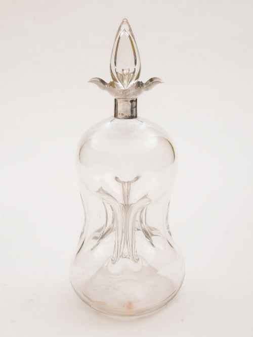 Edwardian Silver Topped Glug Glug Decanter Birmingham 1906
