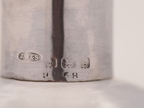 Edwardian Silver Topped Glug Glug Decanter Birmingham 1906