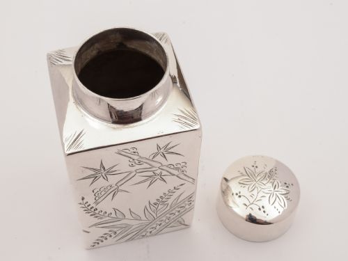 Victorian Silver Plated Tea Caddy Circa 1890