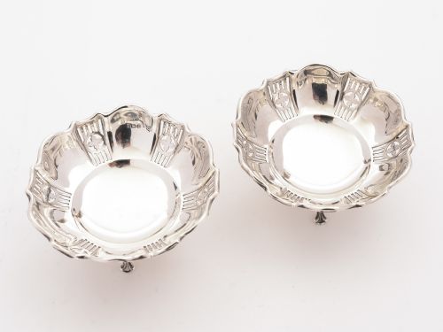 Pair of Silver Bon Bon Dishes Birmingham 1933