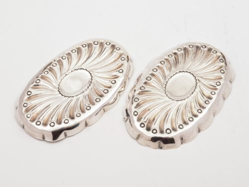 Pair of Small Victorian Silver Trays London 1890