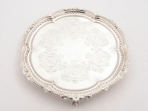 Victorian Silver Plated Salver/Tray Circa 1890