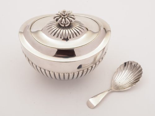 Edwardian Silver Plated Tea Caddy Circa 1905