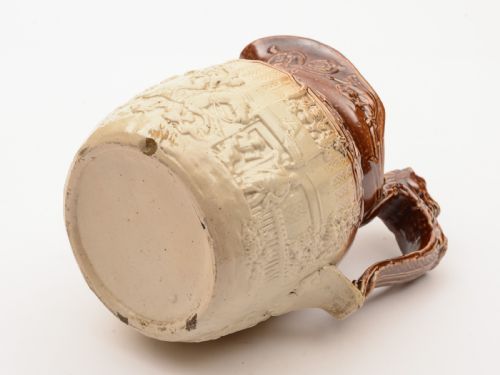 English Stoneware Salt Glaze Tavern Jug Circa 1880