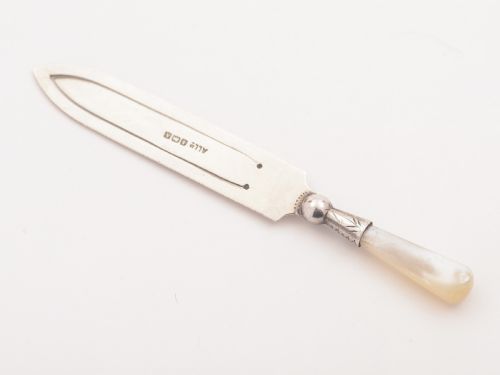 Mother of Pearl and Silver Bookmark Birmingham 1925