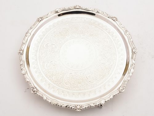 Victorian Silver Plated Salver/Tray Circa 1880